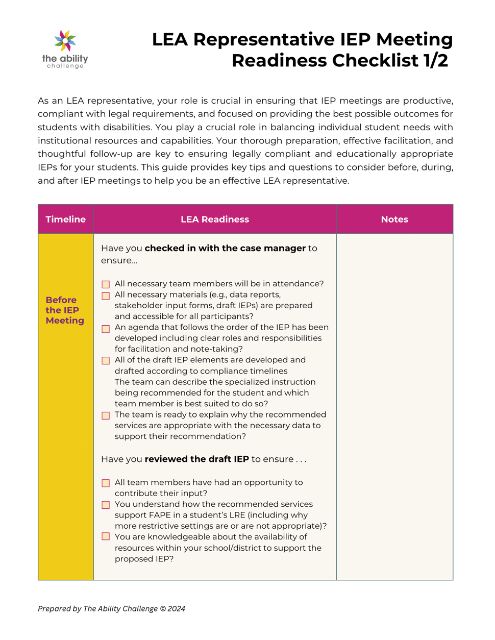 The LEA Representative A Guide for School Leaders